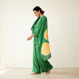 Champakali Statement Modal Palazzo Set - Forest Green