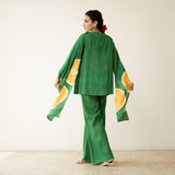 Champakali Statement Modal Palazzo Set - Forest Green