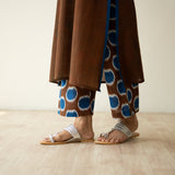 Rekha Slub Cotton Statement Kurta Set - Mud Brown