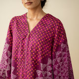 Kritika Statement Modal Kurta - Berry Red