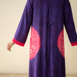 Pitaara Hand Embroidered Modal Kurta - Violet