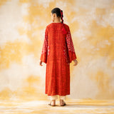 Kritika Statement Modal Kurta - Tomato Red