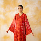 Kritika Statement Modal Kurta - Tomato Red