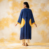 Pitaara Hand Embroidered Modal Kurta - Royal Blue