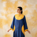 Pitaara Hand Embroidered Modal Kurta - Royal Blue