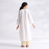 Anaar Patchwork Cotton Kurta Set - Yellow