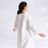 Anaar Patchwork Cotton Kurta Set - Yellow