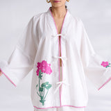 Petals on Cloud Embroidered Co-ord Set - Pink