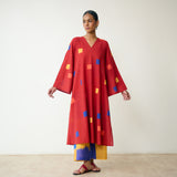 Ludo Pure Slub Cotton Kurta Set - Red