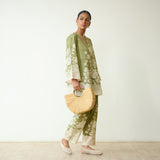 Bellflower Slub Cotton Coord Set - Spinach Green