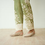 Bellflower Slub Cotton Coord Set - Spinach Green