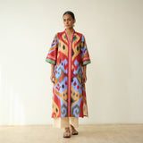 Maheeka Slub Cotton Kurta - Ocean Blue