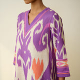 Maayra Slub Cotton Kurta Set - Purple