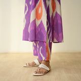 Maayra Slub Cotton Kurta Set - Purple