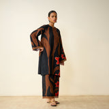 June Slub Cotton Coord Set - Black