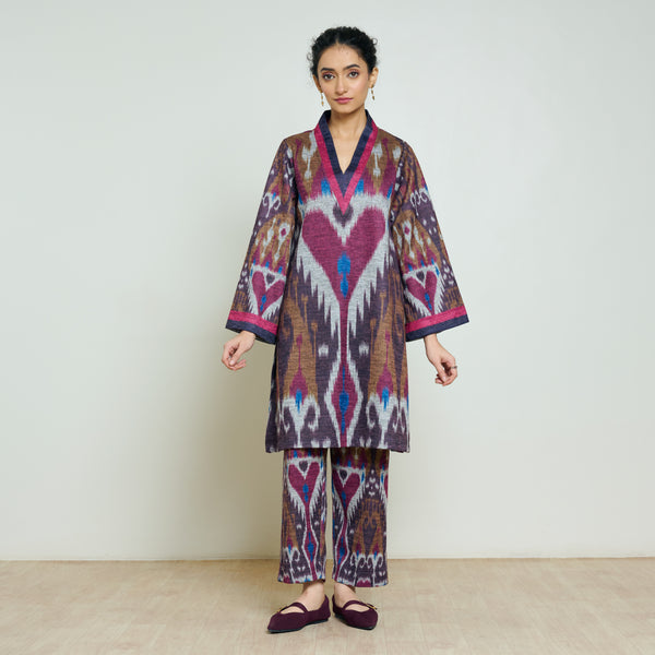 Wild Heart Woollen Coord Set - Multicolour