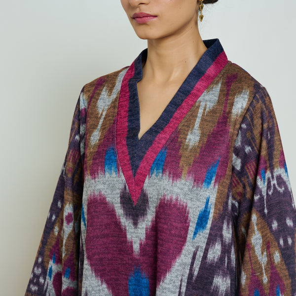 Wild Heart Woollen Kurta - Multicolour
