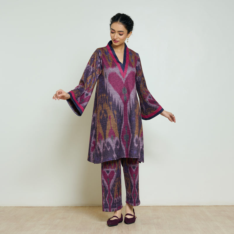 Wild Heart Woollen Kurta - Multicolour