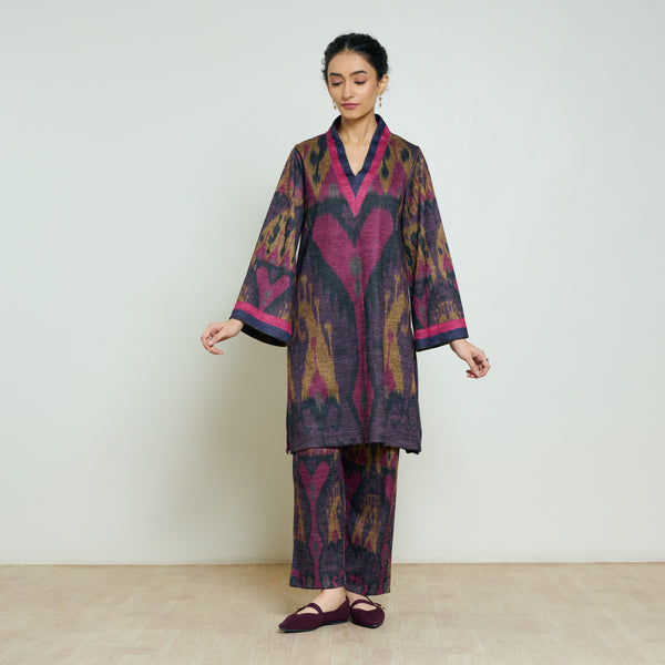 Wild Heart Woollen Coord Set - Multicolour