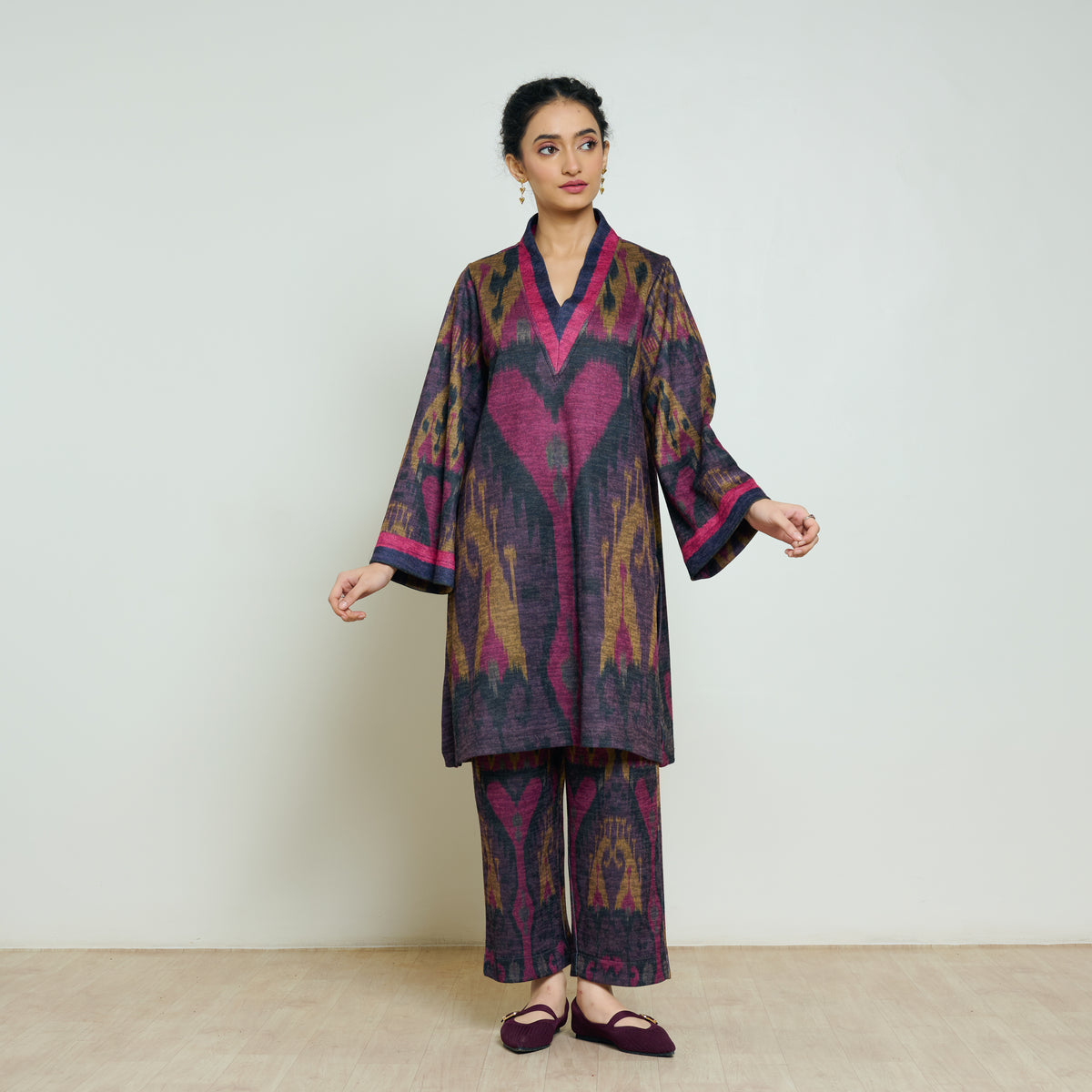 Wild Heart Woollen Coord Set - Multicolour
