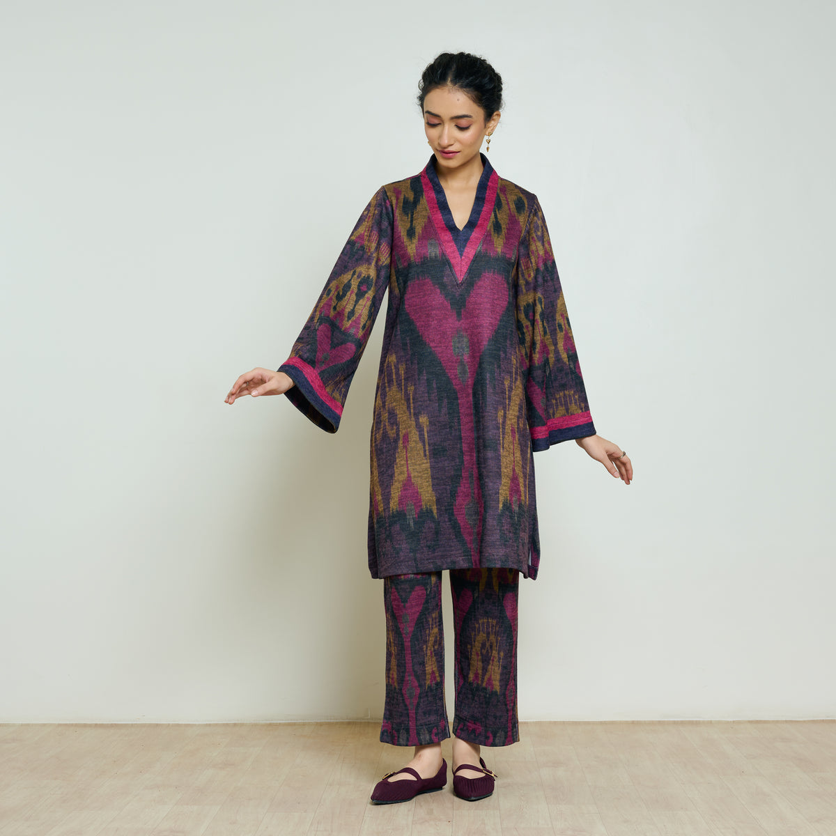 Wild Heart Woollen Coord Set - Multicolour