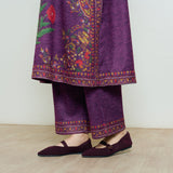 Gulmohar Woollen Kurta Set - Violet