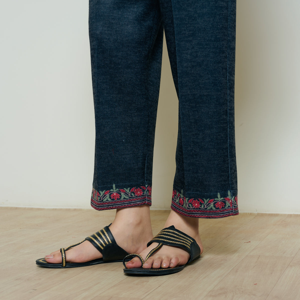 Kashmira Woollen Coord Set - Charcoal
