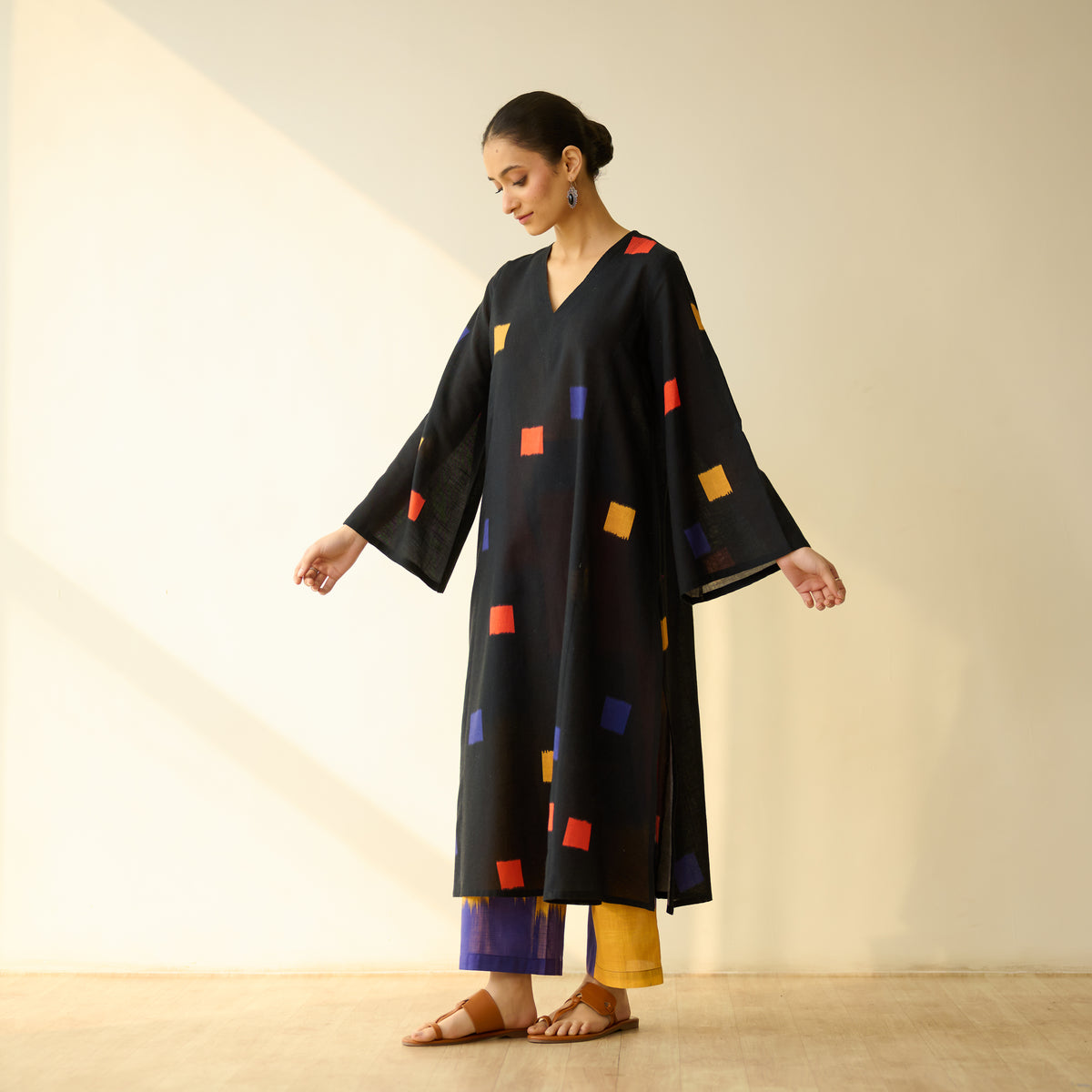Ludo Pure Slub Cotton Kurta Set - Black