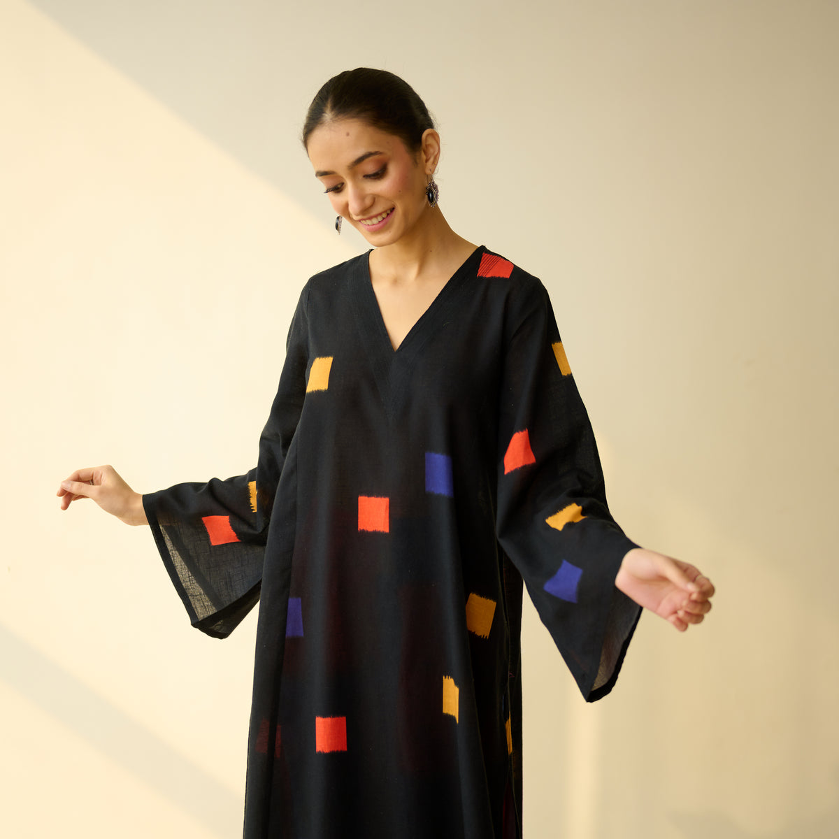 Ludo Pure Slub Cotton Kurta Set - Black