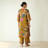 Chitra Modal Satin Kurta Set - Mustard