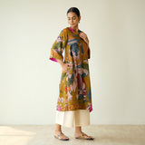 Chitra Modal Satin Kurta - Mustard