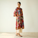 Chitra Modal Satin Kurta - Rust