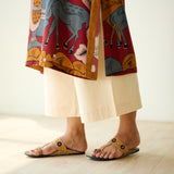 Chitra Modal Satin Kurta - Rust