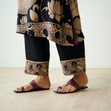Syahi Modal Satin Kurta Set with Mukaish Embroidery Details - Charcoal