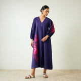 Mabel Slub Cotton Maxi Dress - Violet