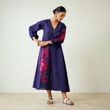 Mabel Slub Cotton Maxi Dress - Violet
