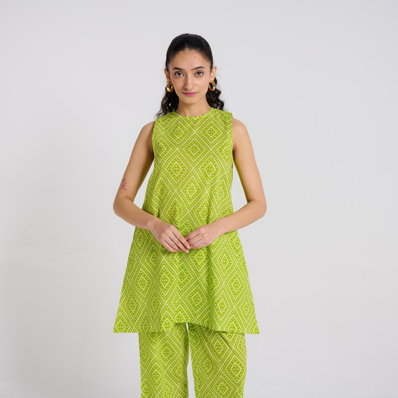Chartreuse Pure Cotton Co-ord Set