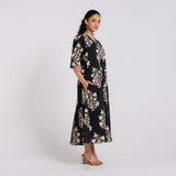 Black Midnight pure Cotton Maxi Dress