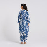 Navy Floral Pure Cotton Co-ord Set