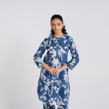 Navy Floral Pure Cotton Co-ord Set