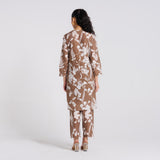 Brown Floral Pure Cotton Co-ord Set