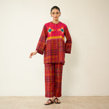 Ora Pure Slub Cotton Co-ord Set - Fuschia