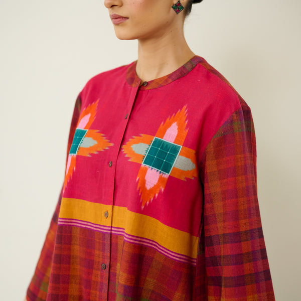 Ora Pure Slub Cotton Co-ord Set - Fuschia