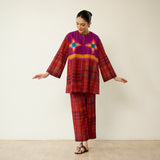 Ora Pure Slub Cotton Co-ord Set - Violet