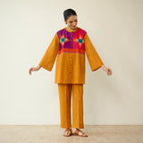 Ora Pure Slub Cotton Co-ord Set - Mustard Yellow