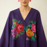 Stitch Rose Pure Slub Cotton Co-ord Set - Violet