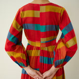 Kiva Pure Slub Cotton Dress - Maroon