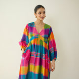 Candy Cloud Pure Slub Cotton Dress - Multicolour