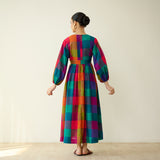 Mira Pure Slub Cotton Dress- Multicolour