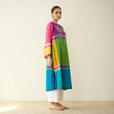 Chakra Pure Slub Cotton Kurta - Multicolour